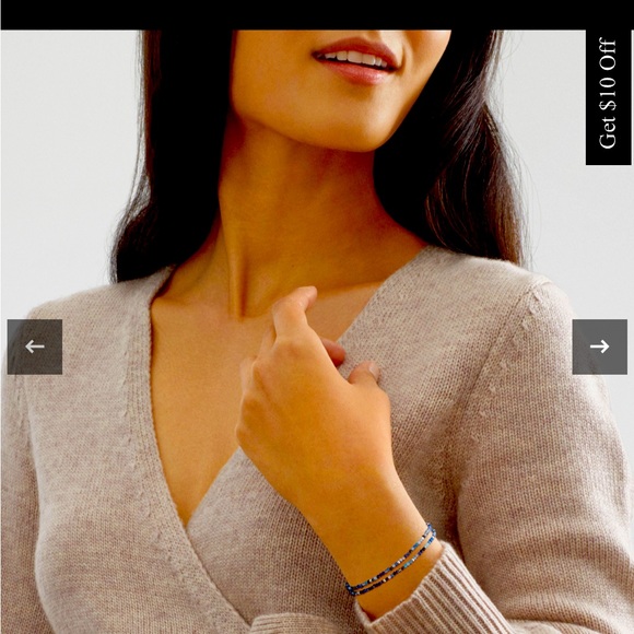 Silpada Blue Beaded Bracelet, Aspire Bead Bracelet, Blue Agate - Picture 4 of 6